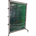 ＴＲＵＳＣＯ　溶接遮光フェンス　１０１５型接続　キャスター　緑