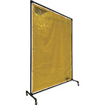 ＴＲＵＳＣＯ　溶接遮光フェンス　２０１５型単体　キャスター　黄
