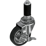 ｙａｚａｋｉ　パイプキャスター　車輪径Φ７５　自在車　ゴム車輪　ストッパー付　ＹＧＲ－７５Ｓ