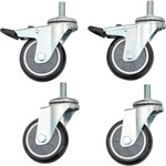 ＴＲＵＳＣＯ　ラビットワゴン用キャスター７５φウレタン車輪セット