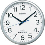 ＳＥＩＫＯ　電波掛時計　セイコーネクスタイム　ＺＳ２５４Ｓ　銀色メタリック　直径３１０ｍｍ