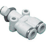 ＣＫＤ　チューブ継手　ニュージョイントステンレスタイプ（両口Ｙ形チーズ）　適合チューブ外径１０ｍｍ　接続口径Ｒ１／４