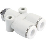 ＣＫＤ　チューブ継手　ニュージョイントステンレスタイプ（両口Ｙ形チーズ）　適合チューブ外径６ｍｍ　接続口径Ｍ５×０．８