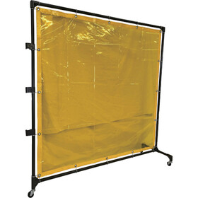 ＴＲＵＳＣＯ　溶接遮光フェンス　１５１５型接続　キャスター　黄