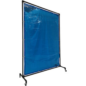 ＴＲＵＳＣＯ　溶接遮光フェンス　２０１５型単体　キャスター　青