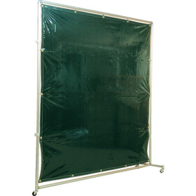 吉野　遮光フェンスアルミパイプ　１×２　接続キャスター　ダークグリーン