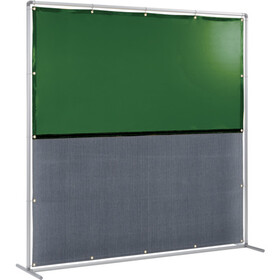吉野　遮光火花兼用衝立　単体型　２×２　固定足（グリーン×Ａ種シート）