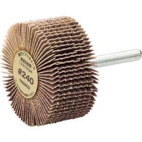 ＴＲＵＳＣＯ　軸付ソフトホイール　外径５０Ｘ厚２５Ｘ軸６　（５個入）　粒度＃２４０　２４０＃