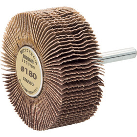 ＴＲＵＳＣＯ　軸付ソフトホイール　外径６０Ｘ厚２５Ｘ軸６　（５個入）　粒度＃１８０　１８０＃